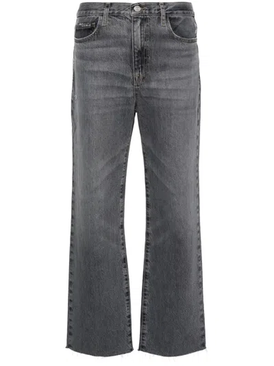 FRAME GREY LOW-RISE STRAIGHT-LEG JEANS - WOMEN'S - COTTON