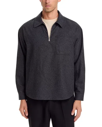 Frame Half Zip Sweater In Gray