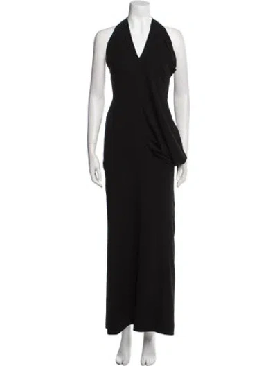 Pre-owned Frame Halterneck Jumpsuit In Black