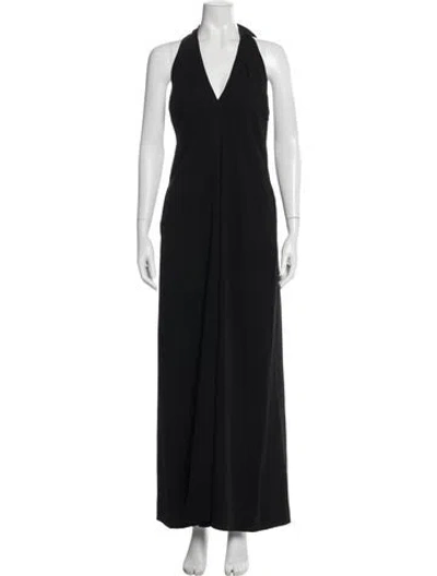 Pre-owned Frame Halterneck Jumpsuit In Black
