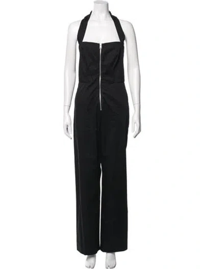 Pre-owned Frame Halterneck Jumpsuit In Black