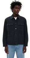 Frame Herringbone Jacket Dark Navy In Blue