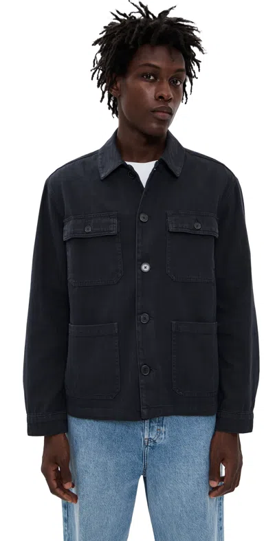 Frame Herringbone Jacket Dark Navy In Blue