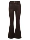 Frame Womens Espresso Coated Le High Flare Belt-loop High-rise Flared-leg Stretch-denim Jeans In Espresso