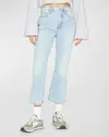Frame High N Tight Crop Mini Bootcut Jean In Legacy In Multi