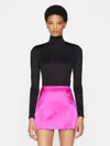 Frame High-neck Long-sleeved Sweater In Black