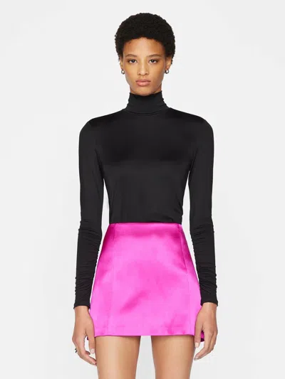 Frame High-neck Long-sleeved Sweater In Black