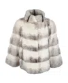 Frame High-necked Fur In White