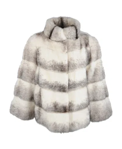 Frame High-necked Fur In White