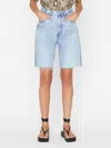 Frame High Rise Bermuda Shorts In Rossum 1 Year In Blue