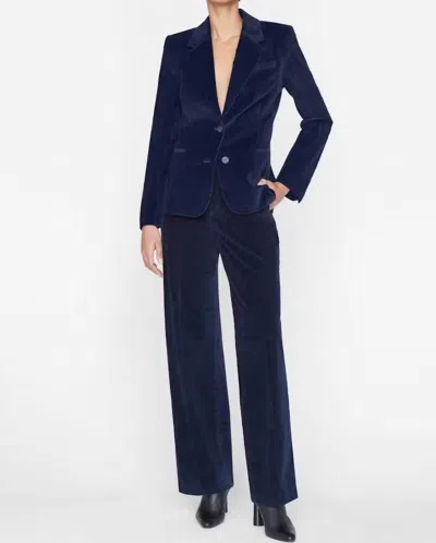 Pre-owned Frame High Rise Cord Trouser For Women In Navy