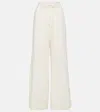 Frame Denim Drawstring Linen-blend Lounge Pant In White