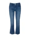 Frame High-rise Cropped Jeans In Blue