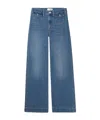 Frame Triple Binding Wide Leg Jeans In Blue