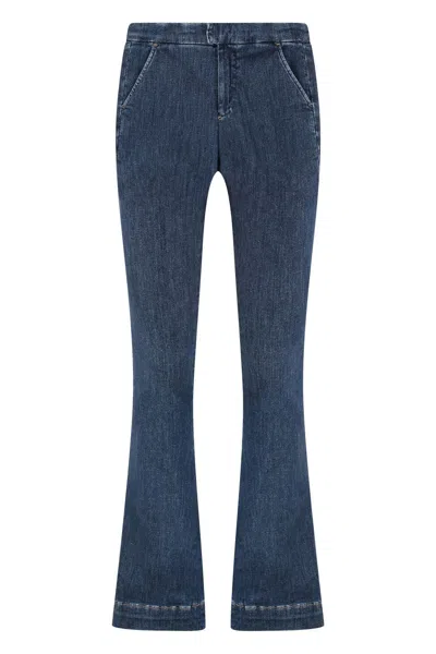 Frame High-rise Flared Jeans In Blue