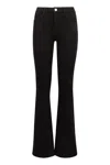 Frame High-waisted Flared Jeans In Black