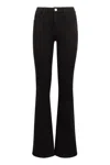 Frame High-waisted Flared Jeans In Black
