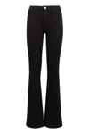 Frame High-waisted Flared Jeans In Black