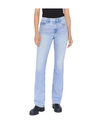 Frame High-rise Flared Jeans In Blue