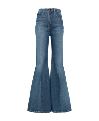 Frame High-rise Flared Jeans In Blue