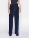 FRAME HIGH RISE RELAXED CORD TROUSER IN NAVY