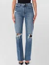 Frame The Vertical High Waist Relaxed Straight Leg Jeans In Blue