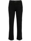 Frame High-rise Straight-leg Jeans In Black