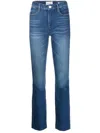 Frame High-rise Straight-leg Jeans In Blue