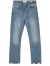 Frame High-rise Straight-leg Jeans In Blue