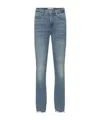 Frame High-rise Straight-leg Jeans In Blue