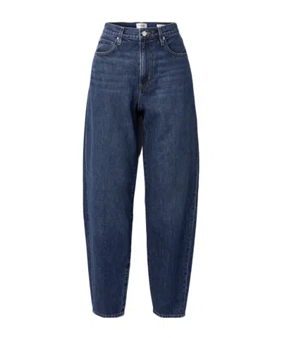 Frame The Narrow High-rise Tapered Jeans In Blue