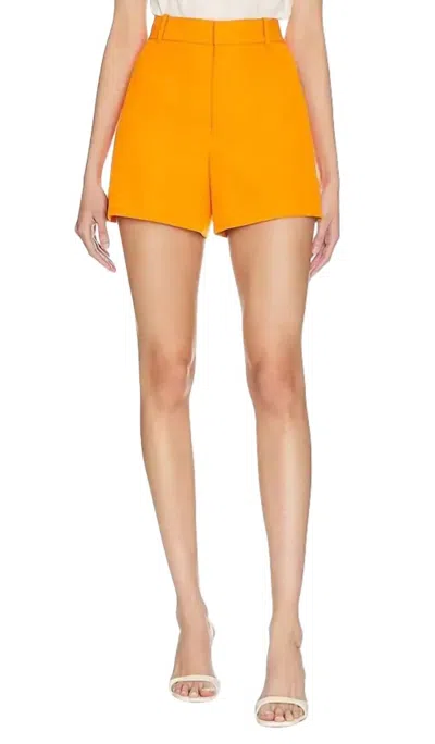 Frame High Rise Trouser Short In Orange
