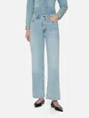 Frame High Rise Wide Leg Jean In Dolly In Blue
