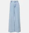 Frame Le Palazzo High Rise Wide Leg Flare Jeans In Humphrey