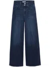 Frame Le Palazzo Crop Wide Leg Jeans In Blue