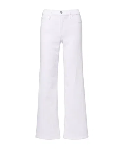 Frame High-rise Wide-leg Jeans In White