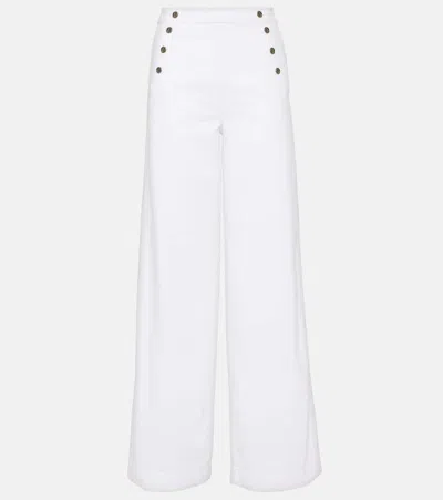 FRAME HIGH-RISE WIDE-LEG PANTS