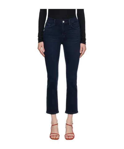 Frame High-rise Zipper Jeans In Black