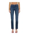 Frame High-rise Zipper Jeans In Blue
