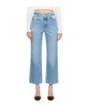 Frame High-rise Zipper Jeans In Blue