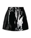 Frame High-shine Finish Skirt In Black