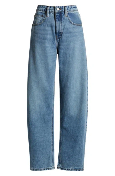 Frame High Waist Barrel Leg Jeans In Divine