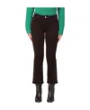 Frame High Waist Cropped Jeans In Black