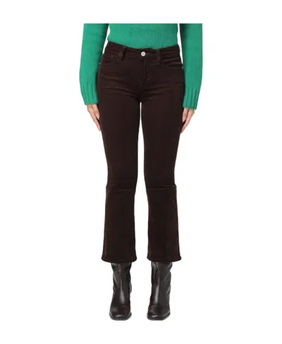 Frame High Waist Cropped Jeans In Black