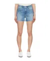Frame Faded Denim Shorts In Blue