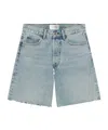 Frame High Waist Denim Shorts In Blue