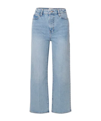 Frame High Waist Denim Trousers In Blue