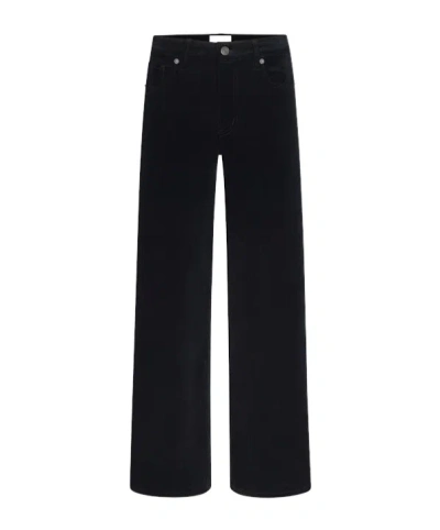 Frame High-waisted Casual Pants In Black