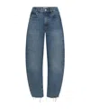 Frame Jeans The Bubble Crop Washed Blue In Blue