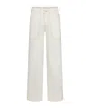 Frame The Arrow High Waist Relaxed Bootcut Jeans In White